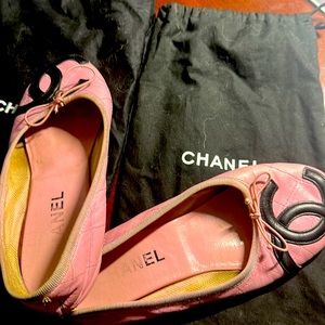 Vintage pink Chanel ballet flats ( yes I bought both colors!).
